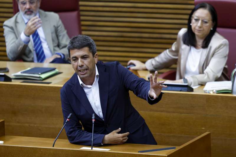 El president de la Generalitat, Carlos Mazn, en un pleno de Les Corts Valencianes. EFEBiel AlioArchivo
