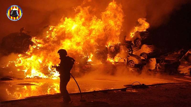 Imagen facilitada por el consorcio provincial de bomberos de Valencia.
