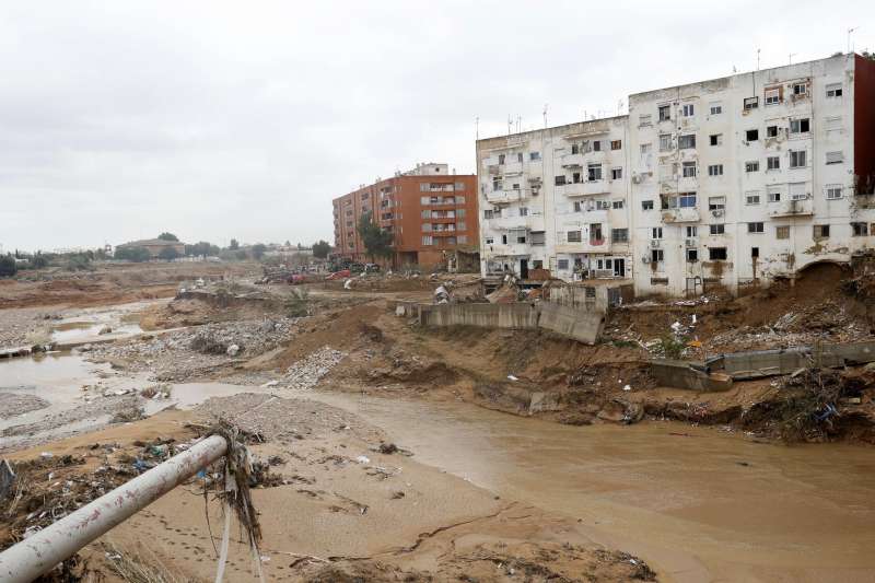 Aspecto del Barranco de Torrente a su paso por la localidad valenciana. EFEMiguel ngel Polo