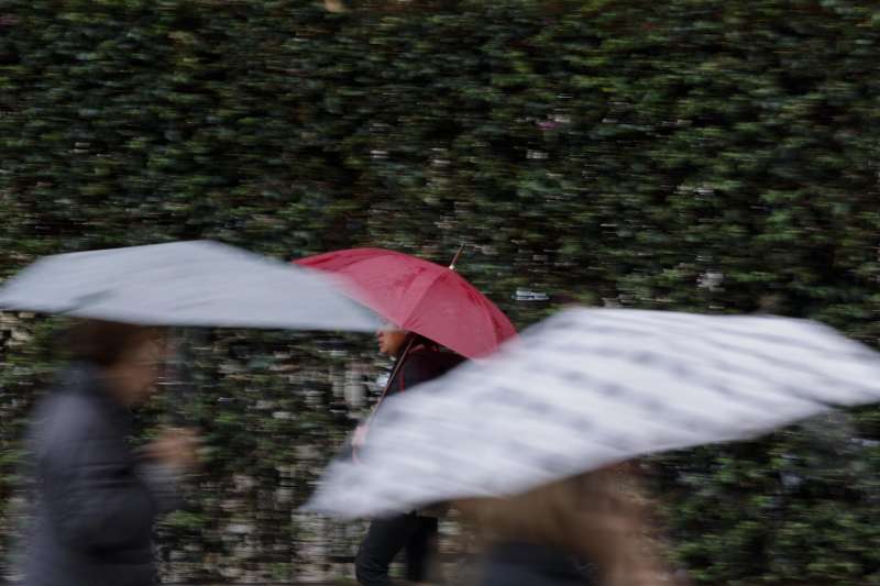 Varias personas se protegen de la lluvia con paraguas. EFEKai FrsterlingArchivo
