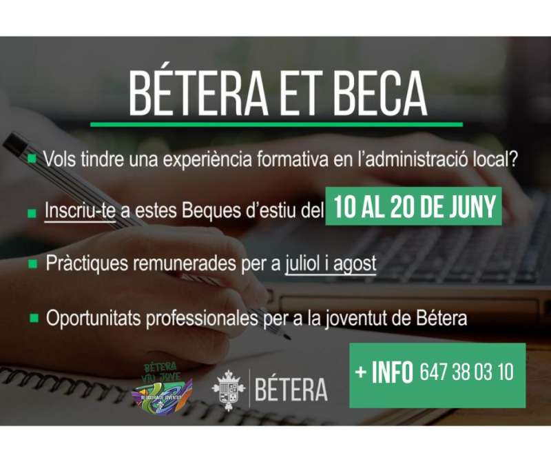 Cartel informativo del programa Btera et beca. EPDA