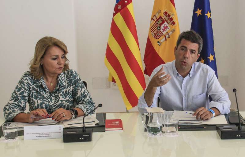 El president de la Generalitat, Carlos Mazón, preside un pleno del Consell. EFE/Pep Morell
