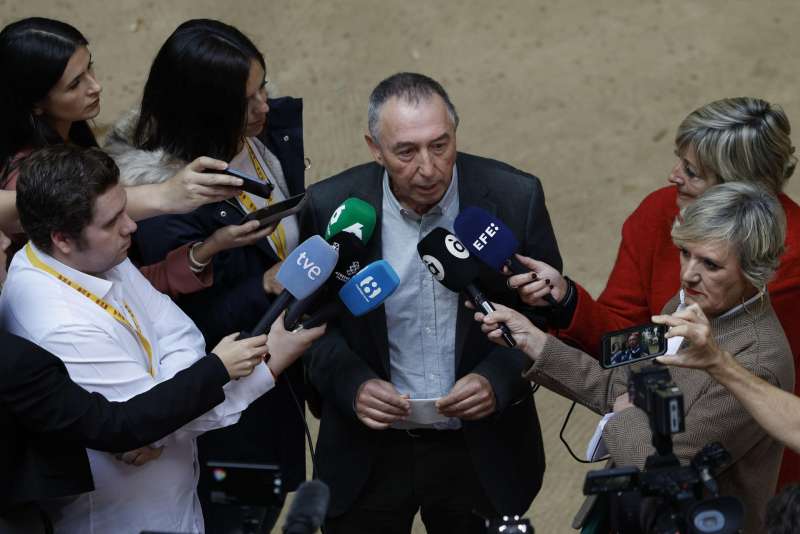 El sndic de Comproms en Les Corts, Joan Baldov, en viernes en la comparecencia de Mazn. EFEBiel Alio
