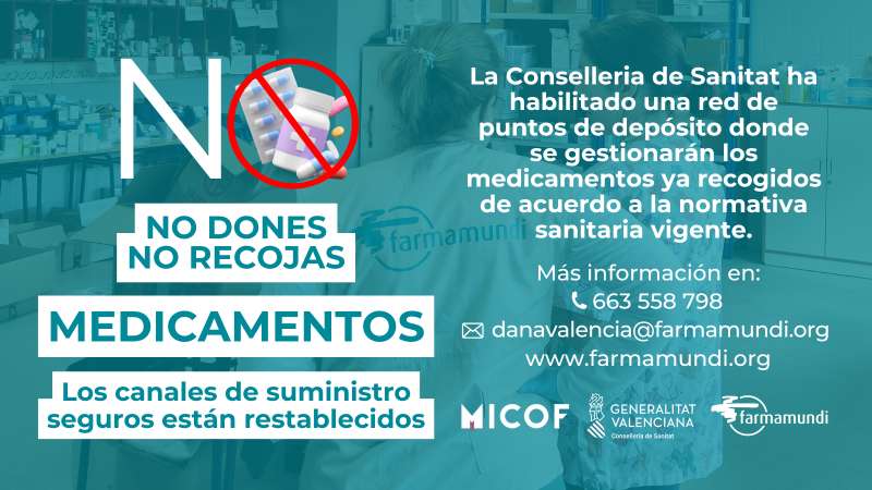 Farmamundi, la Conselleria de Sanitat y el MICOF informan de que el acceso a medicamentos est garantizado.EPDA