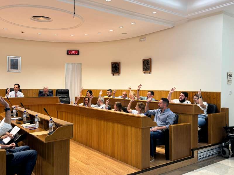 Los socialistas de Paterna durante el anterior pleno municipal. EPDA