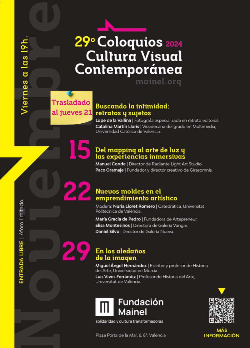 La Fundacin Mainel ha decidido mantener, con modificaciones, la programacin de los 29 Coloquios de Cultura Visual Contempornea, un evento anual que organiza desde 1997. EPDA