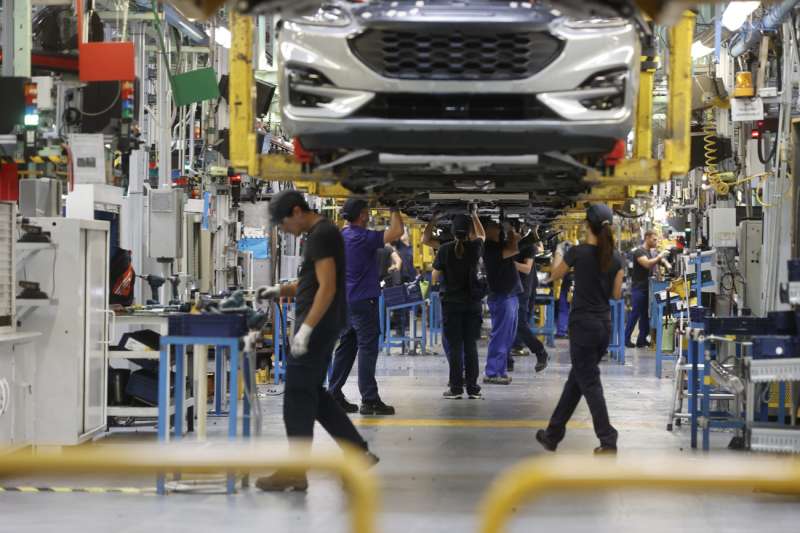 Trabajadores en la planta de Ford Almussafes. EFEKai Frsterling
