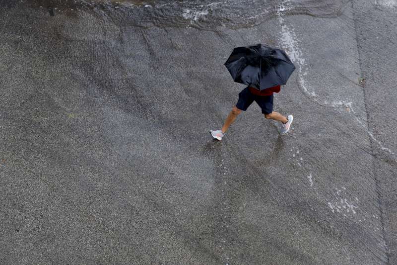 Una persona se protege de la lluvia con un paraguas. EFEKai Frsterling
