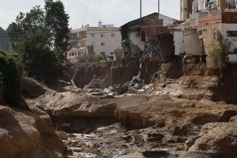 Imagen del barranco de Chiva tras la dana. EFE Kai Frsterling
