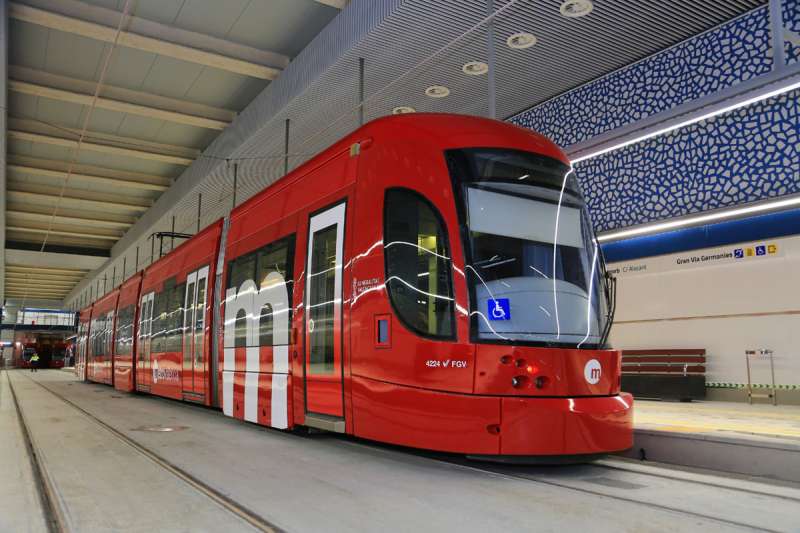 Un tranva de la red de MetroValencia.  EPDA