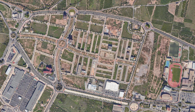 Vista aérea del barrio de Fusión. Vista aérea del barrio de Fusión.
